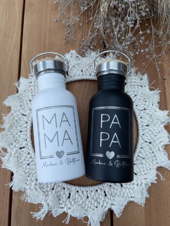 Retro Flasche "Mama & Papa, Oma & Opa"