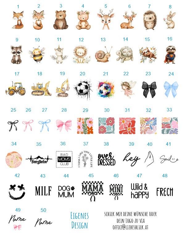 Personalisierte Babyhauben mit Ohren Personalisierte Erwachsenen- und Kinderhauben – Bild 3