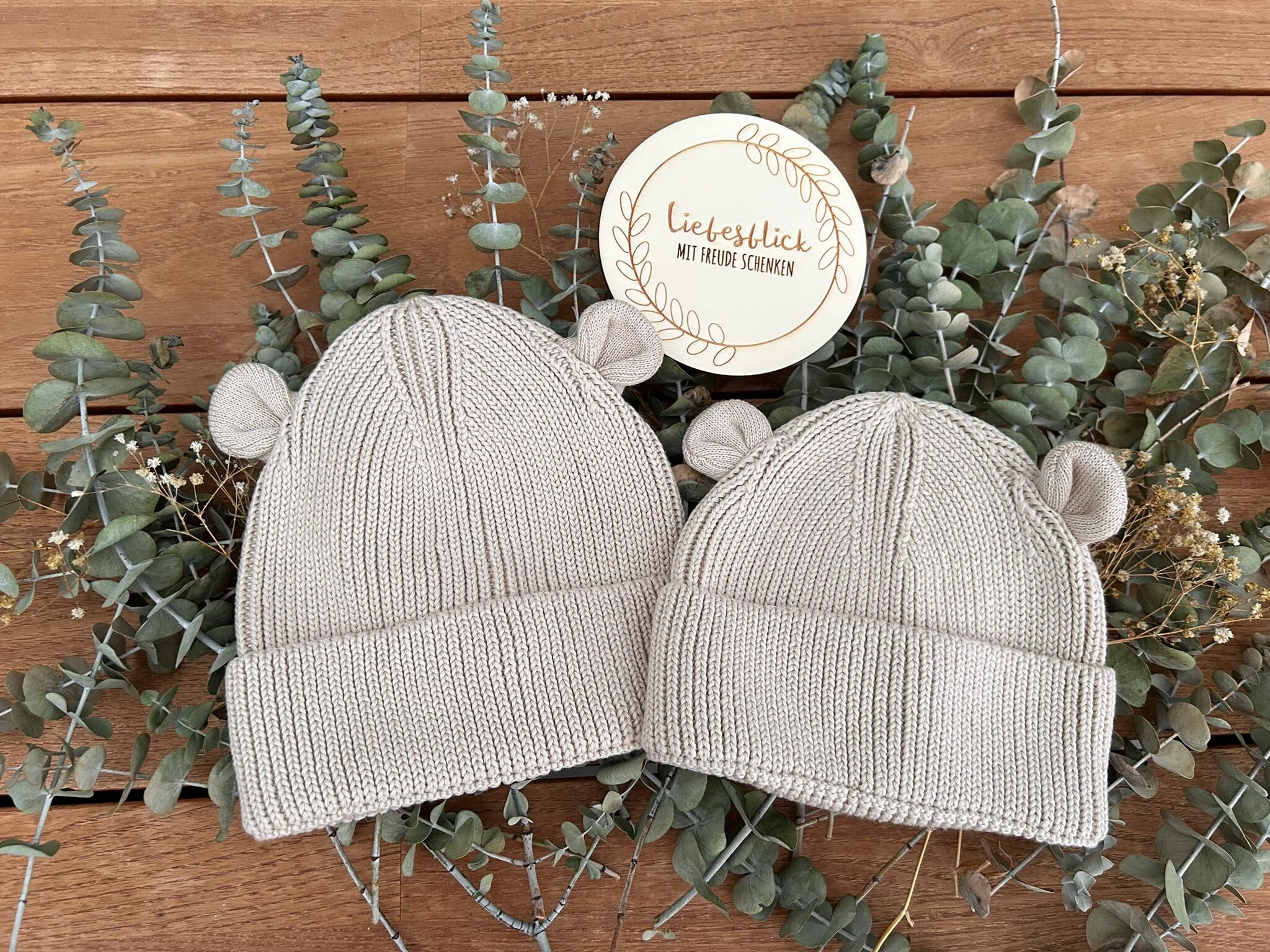 Personalisierte Babyhauben mit Ohren Personalisierte Babyhauben mit Ohren – Bild 3